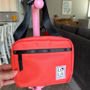 LOLA California Neon Orange Fanny Pack NWT Adjustable Belt Bag